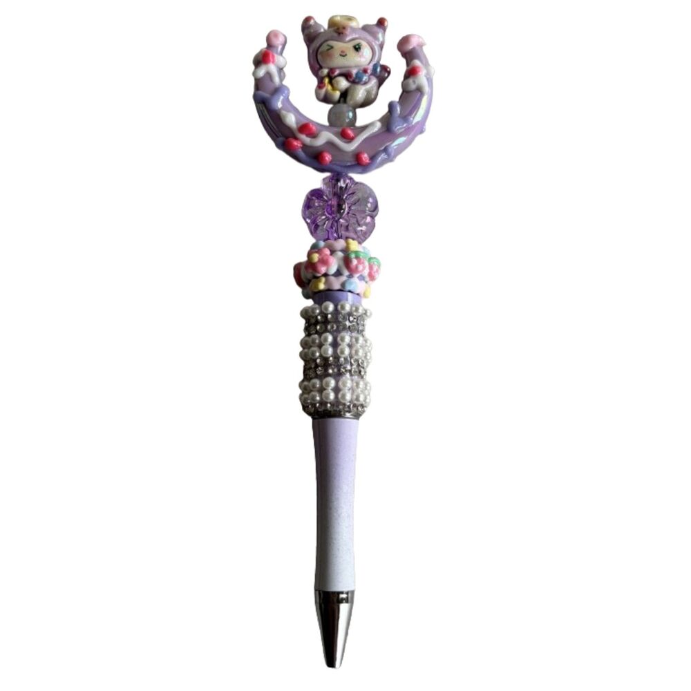 Hello Kitty KUROMI Jeweled Spinner Purple Iridescent Ballpoint Pen